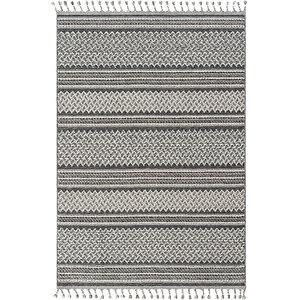 Elit 05 Gri Salon Halısı Bukle İskandinav Halı Yolluk Etnik Mutfak Halısı Koridor Halısı 80x150 cm