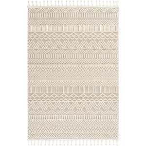 Elit 14 Bej Salon Halısı Bukle İskandinav Halı Yolluk Etnik Mutfak Halısı Koridor Halısı 120x500 cm