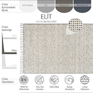 Elit 13 Krem Salon Halısı Bukle İskandinav Halı Yolluk Etnik Mutfak Halısı Koridor Halısı 160x250 cm