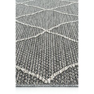 Cool Halı Elit 02 Gri Bukle Salon Halısı Modern Mutfak Halısı Geometrik Halı Koridor Halısı (yeni)