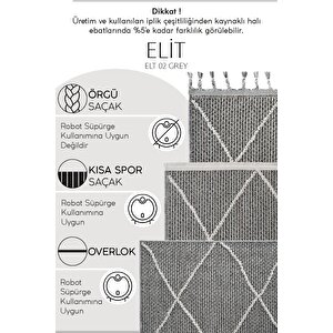 Cool Halı Elit 02 Gri Bukle Salon Halısı Modern Mutfak Halısı Geometrik Halı Koridor Halısı (yeni)