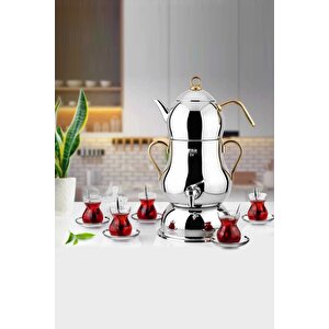 Elektrikli Çellik Çay Makinası - 4 Lt Çay Semaveri