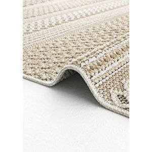 Cool Halı Elit 05 Bej Bukle Salon Halısı Etnik Mutfak Halısı Dokuma Yolluk Dekoratif Koridor Halısı