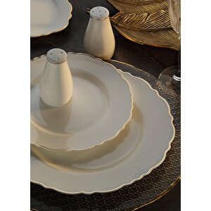 Bone Porselen Wave Gold 60 Parça Yemek Takımı Ar34019