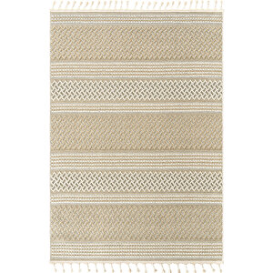Elit 05 Bej Bukle Salon Halısı Etnik Mutfak Halısı Dokuma Yolluk Dekoratif Koridor Halısı 120x350 cm