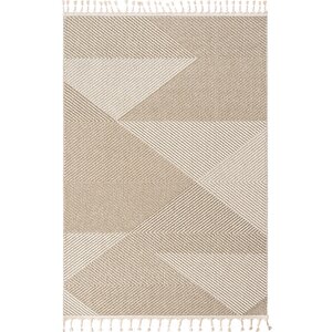 Elit 08 Bej Salon Halısı Bukle İskandinav Halı Yolluk Etnik Mutfak Halısı Koridor Halısı 200x300 cm