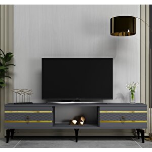 Peli̇n Tv Sehpasi Antrasit-altın Antrasit Gold