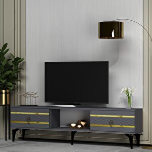 Peli̇n Tv Sehpasi Antrasit-altın Antrasit Gold