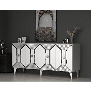 Yumedi̇ Modern Konsol Beyaz-gümüş Beyaz-Gümüş