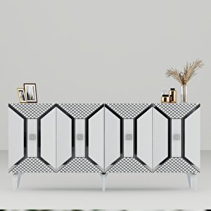 Yumedi̇ Modern Konsol Beyaz-gümüş