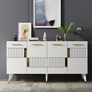 Moda Konsol Beyaz-altın Beyaz gold