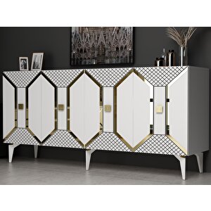 Yumedi̇ Modern Konsol Beyaz-altın Beyaz-Altın