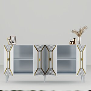 Yumedi̇ Modern Konsol Beyaz-altın