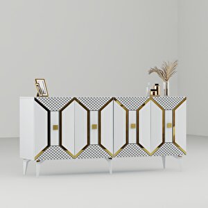 Yumedi̇ Modern Konsol Beyaz-altın