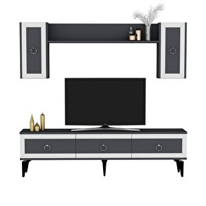 Sellen 180 Cm Tv Ünitesi Takımı Antrasit-beyaz