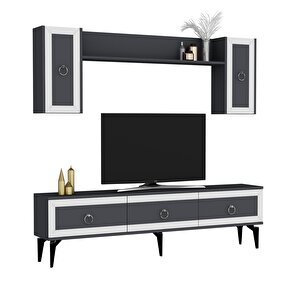 Sellen 180 Cm Tv Ünitesi Takımı Antrasit-beyaz