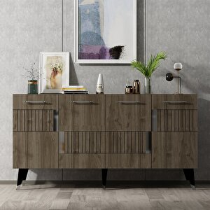 Moda Konsol Ceviz-gümüş Gümüş - Ceviz