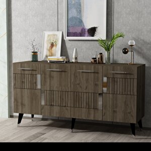 Moda Konsol Ceviz-gümüş Gümüş - Ceviz