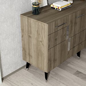 Moda Konsol Ceviz-gümüş