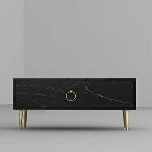 Drop Orta Sehpa Royalmermer-altın Siyah-Altın