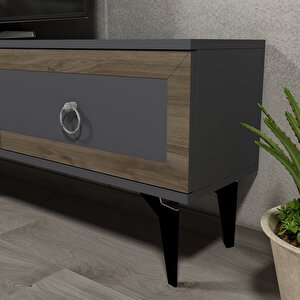 Sellen 180 Cm Tv Ünitesi Takımı Antrasit-ceviz Antrasit Ceviz