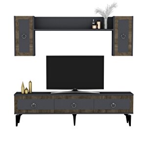 Sellen 180 Cm Tv Ünitesi Takımı Antrasit-ceviz
