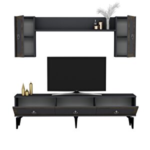 Sellen 180 Cm Tv Ünitesi Takımı Antrasit-ceviz