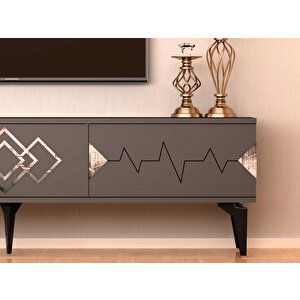 Ritim 180 Cm Tv Ünitesi Takımı Antrasit-gümüş Antrasit Gümüş