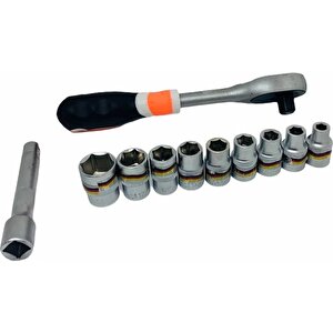 Euro Tools Socket Set 1/2'' Krom Lokma Seti 11parça