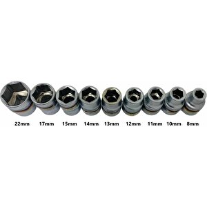 Euro Tools Socket Set 1/2'' Krom Lokma Seti 11parça