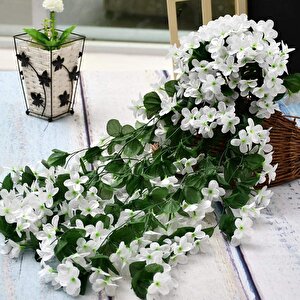 Yapay Çiçek Sarkan Begonvil Çiçeği  Jumbo Beyaz
