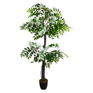 Yapay Ağaç Beyaz Begonvil Ağacı 130cm Doğal Salex Dallı