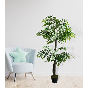 Yapay Ağaç Beyaz Begonvil Ağacı 130cm Doğal Salex Dallı