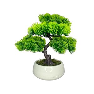 Bonsai Dekoratif Yapay Ağaç Yeşil Bonzai 35*30cm