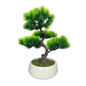 Bonsai Dekoratif Yapay Ağaç Yeşil Bonzai 35*30cm