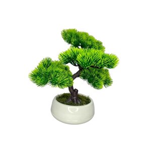 Bonsai Dekoratif Yapay Ağaç Yeşil Bonzai 35*30cm