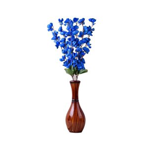 Yapay Çiçek Bahardalı Japon Kiraz Çiçeği 7 Dallı 57cm Mavi̇ Koyu