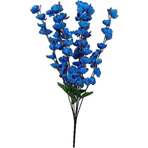 Yapay Çiçek Bahardalı Japon Kiraz Çiçeği 7 Dallı 57cm Mavi̇ Koyu