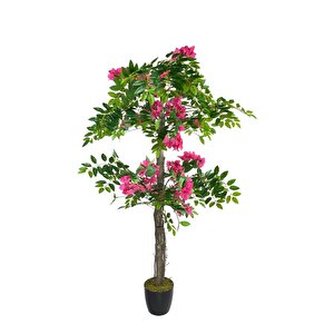 Yapay Ağaç Fuşya Begonvil Ağacı 130cm Doğal Salex Dallı