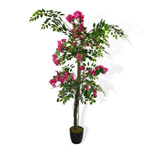 Yapay Ağaç Fuşya Begonvil Ağacı 130cm Doğal Salex Dallı