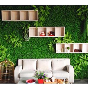 Yapay Çiçek Duvar Kaplama 1m2 100*100cm Panel Şimşir Dik Duvar Uygulama