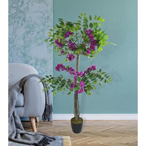 Yapay Ağaç Mor Begonvil Ağacı 130cm Doğal Salex Dallı