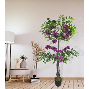 Yapay Ağaç Mor Begonvil Ağacı 130cm Doğal Salex Dallı
