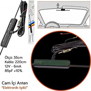 Zendar Y-400 Elektronik Cam İçi Anten Işıklı Br0035001