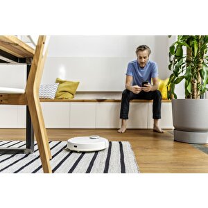 Karcher Rcv 3 Moplu Islak Kuru Robot Süpürge - Beyaz