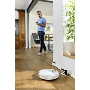 Karcher Rcv 3 Moplu Islak Kuru Robot Süpürge - Beyaz