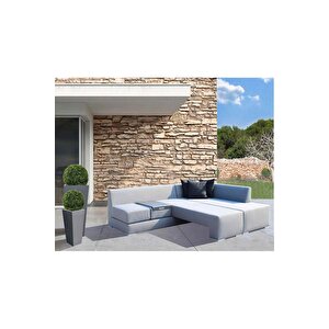 Tutto Fonksiyonel Şezlong Bahçe Mobilya Daybed Yön Değiştirebilen U Ve L Köşe Koltuk Oturma Grubu