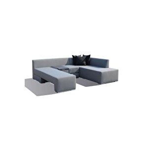 Tutto Fonksiyonel Şezlong Bahçe Mobilya Daybed Yön Değiştirebilen U Ve L Köşe Koltuk Oturma Grubu