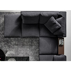 Mano Modern Metal Ayak Özel Tasarım L Köşe Koltuk Takımı Füme Oturma Grubu Salon Odası Koltuk Takımı