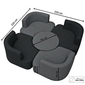 Ceist Fonksiyonel Daybed Yatak Olabilen Bahçe Mobilya Berjer Koltuk Takım Veranda Teras Oturma Grubu